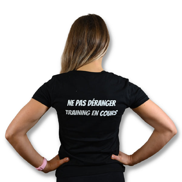 T-shirt femme AW "Training en cours ne pas déranger"