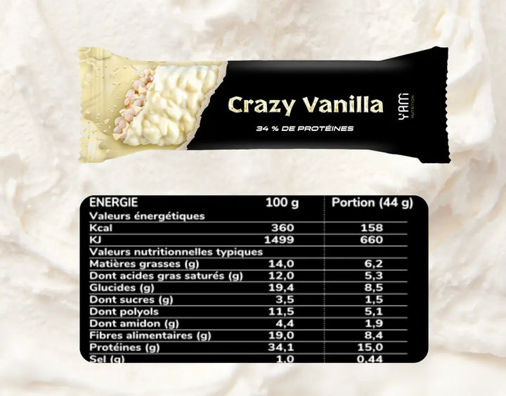 Barre Protéinée Crazy - Yam Nutrition 