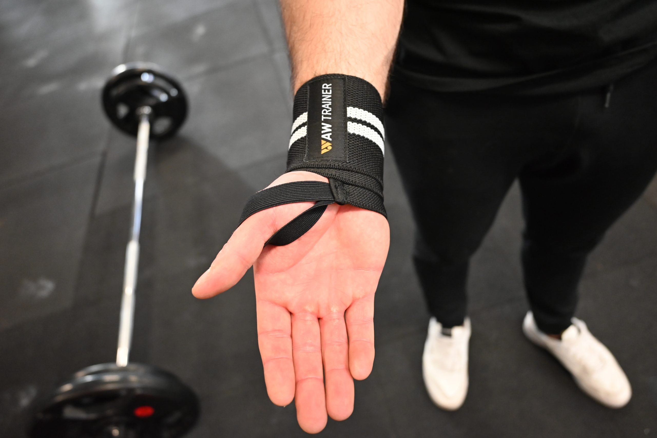 Bande Poignet Musculation - Protège Poignet 45 cm en Paire Bandage pour  Poignet pour Entraînement de Force, Fitness, Bodybu